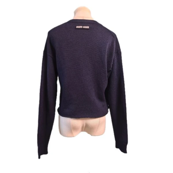 妃鱼/谬谬/丝缎、羊毛、亮片/毛衣/95新/M10/24