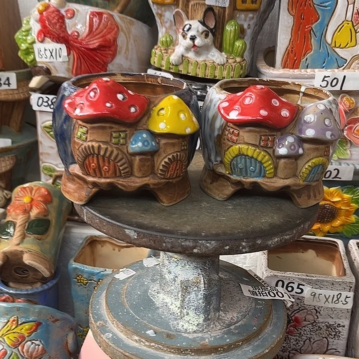 粗陶材质多肉花盆