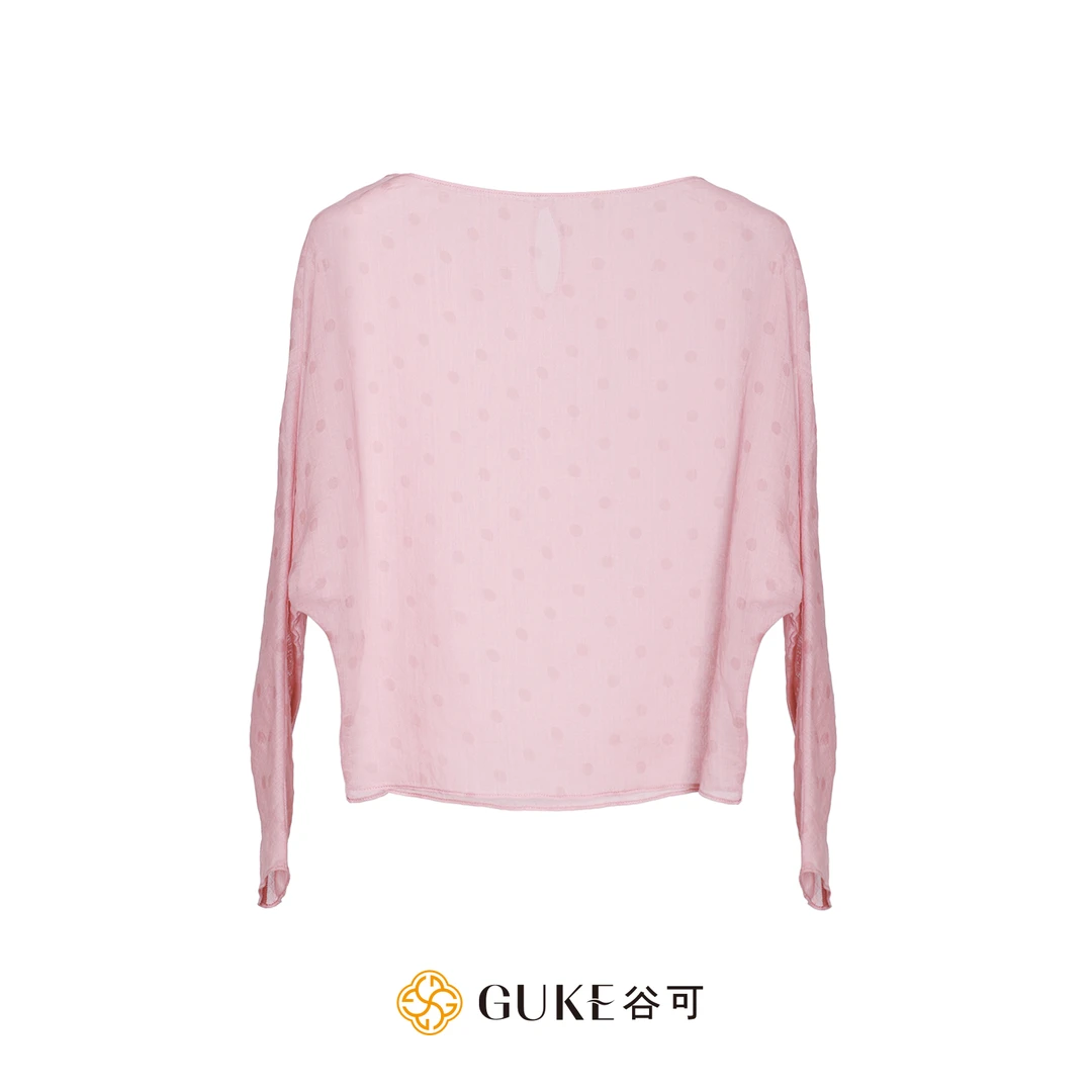 GKE/谷可C1296苎麻衬衫女2025春季新品休闲圆领长袖洋气小衫