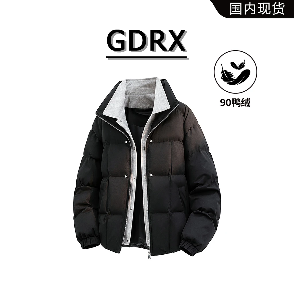 GDRX美式轻奢潮流男款羽绒服2025冬季新款休闲风潮流保暖大码外套