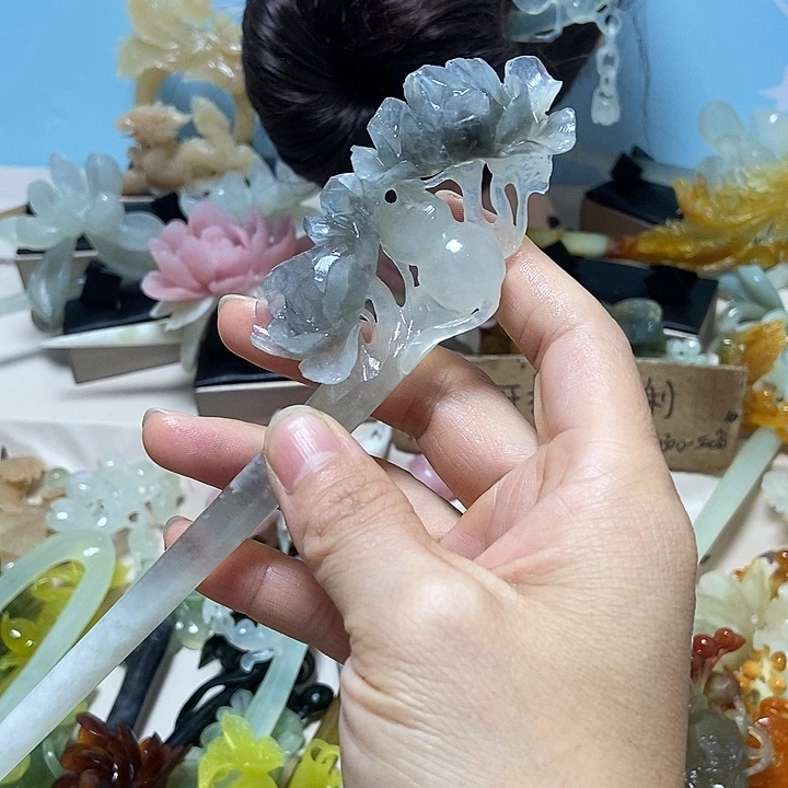 未镶嵌岫玉发饰发簪
