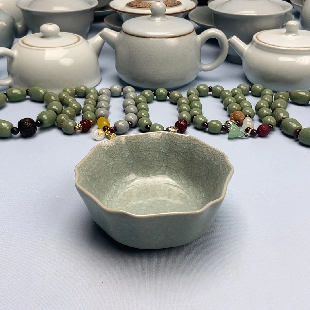 杯鱼鳞冰花茶盏原矿原釉原产地