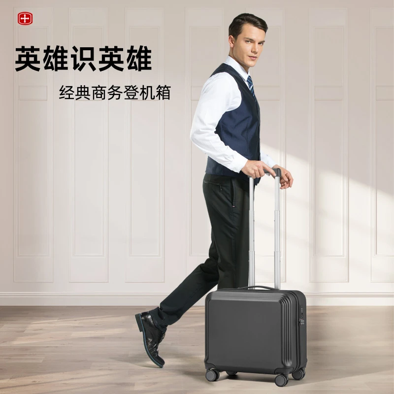 瑞士军刀小拉杆箱万向轮男商务登机箱男款寸寸旅行箱PC箱女行李箱