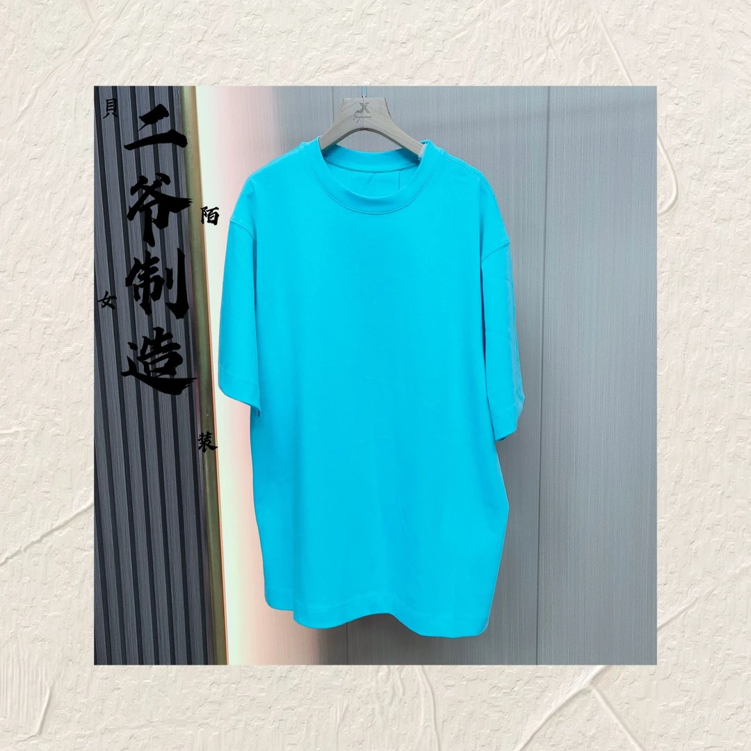 S88020913休闲宽松款圆领纯色T恤