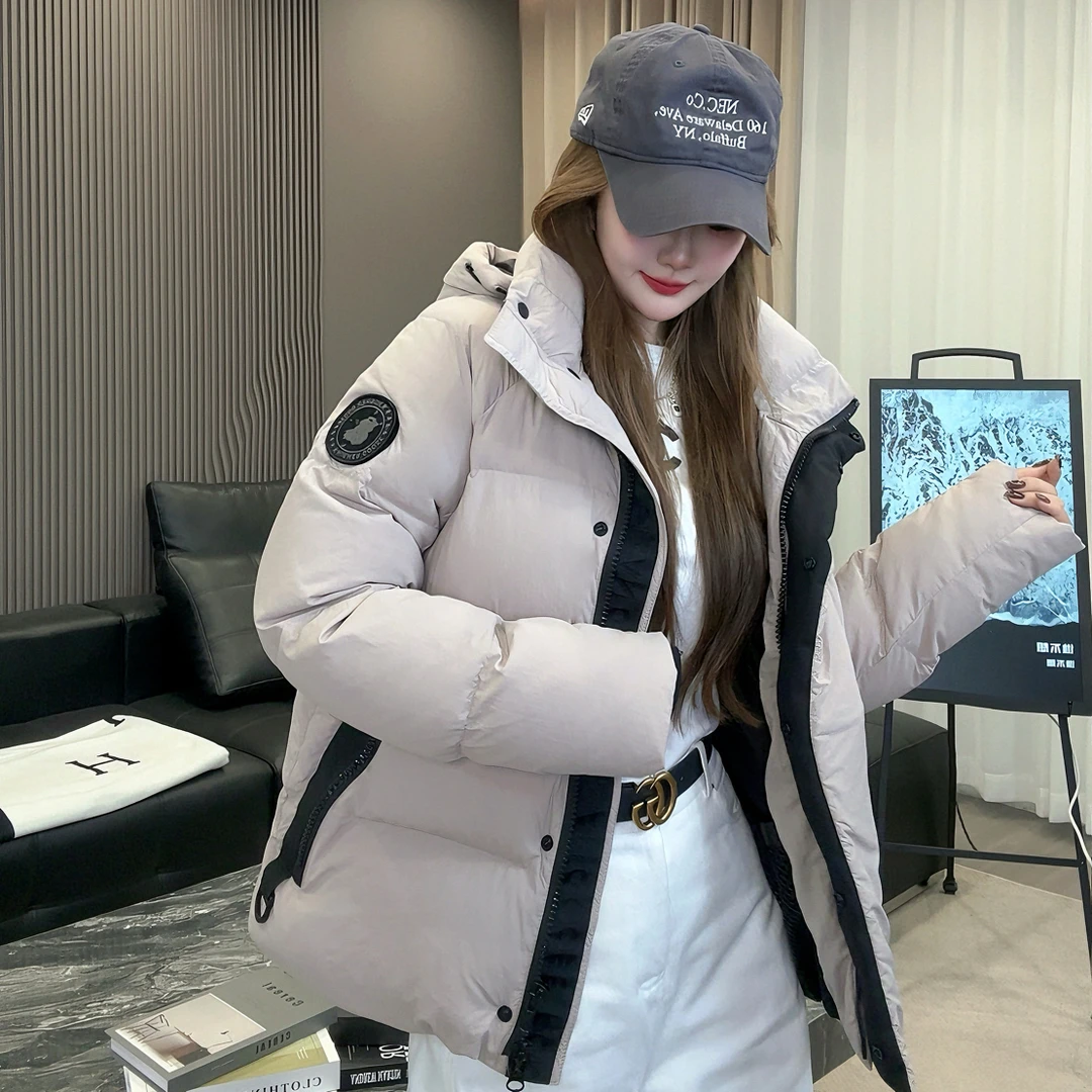 25全新配色~渠道好货！柜上1w+男女同款连帽短款羽绒服yc