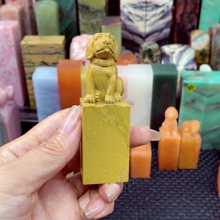 青田石印石躺***猫青田石头