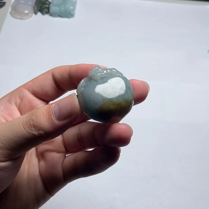 翡翠未镶嵌颈饰寿桃6