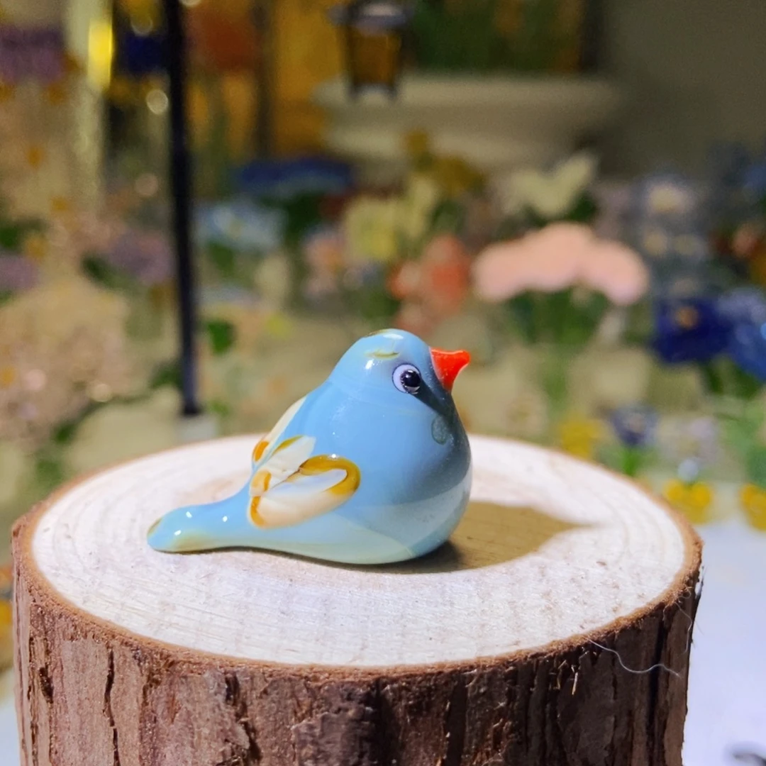 琉璃手工艺品小鸟