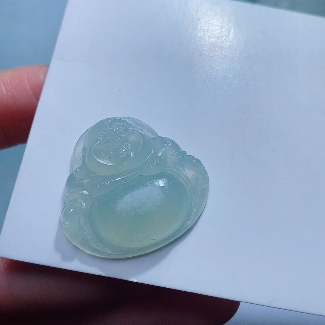 定制翡翠未镶嵌毛货付款后确认抛光