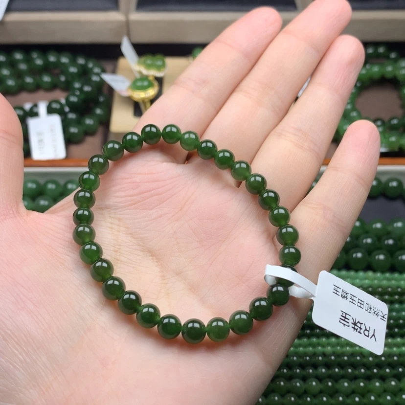 【闪购商品】和田玉（碧玉）手串未镶嵌6m m