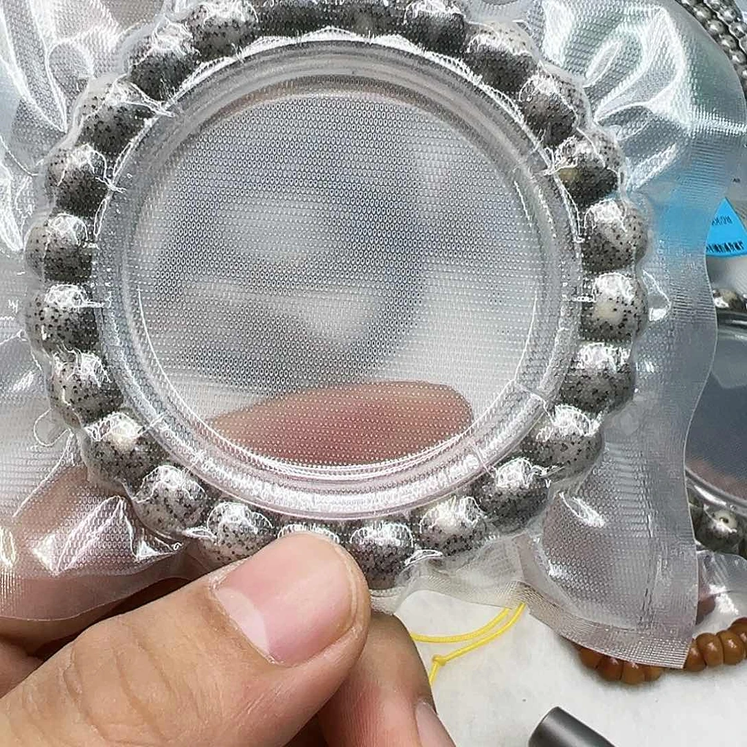 星月菩提手串17尽头卡姿兰大眼睛灰冰石玉星月菩提单圈10