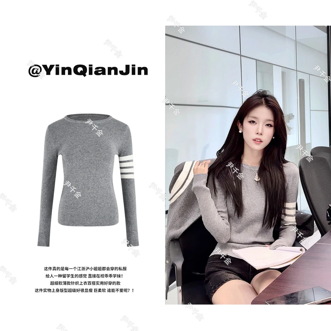 尹千金春秋款【乖乖学妹】省钱风百搭法式宽松松弛感上衣F071615