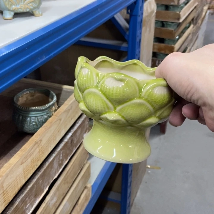 陶瓷花盆单场满9.9发11*10瑕疵