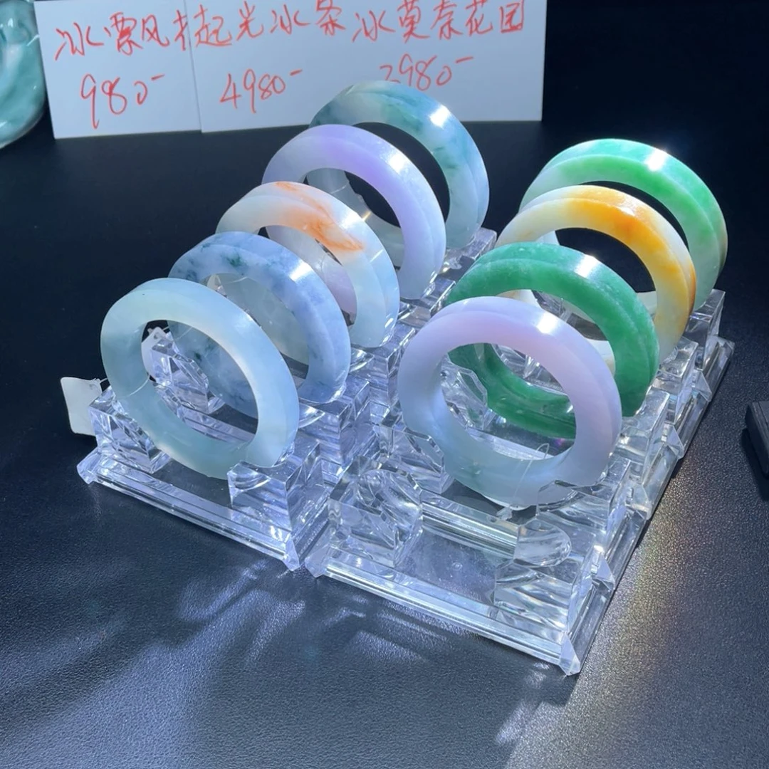 C***A定制翡翠未镶嵌天然翡翠手镯定制