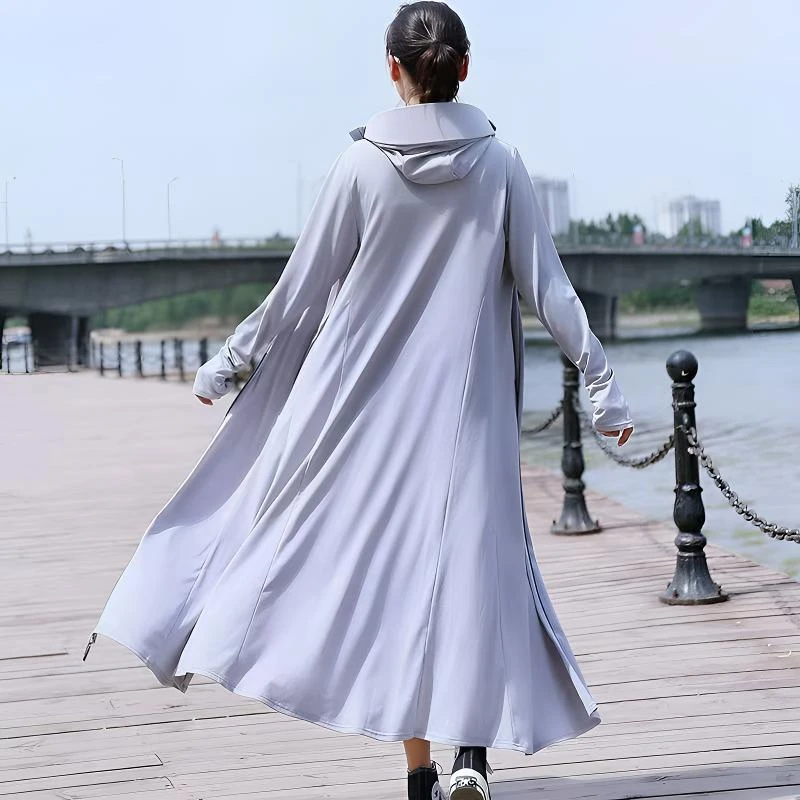 冰丝防晒衣女夏季防紫外防晒衣户外防晒服骑行外套全身过膝遮阳服