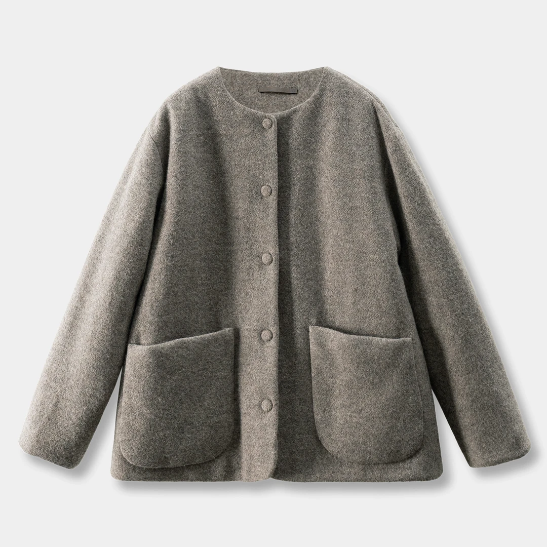 春天家 法柜硬货 篙级奢 强缩羊毛95白鹅绒外套女01G7