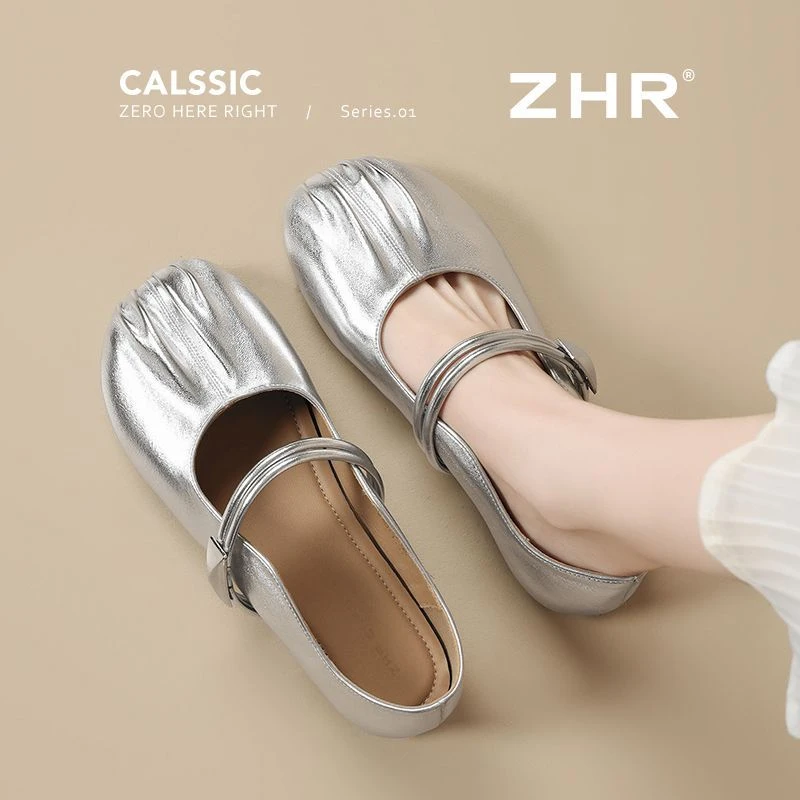ZHR浅口法式平底玛丽珍鞋2025新款夏天穿搭轻便鞋子女ins潮牌百搭