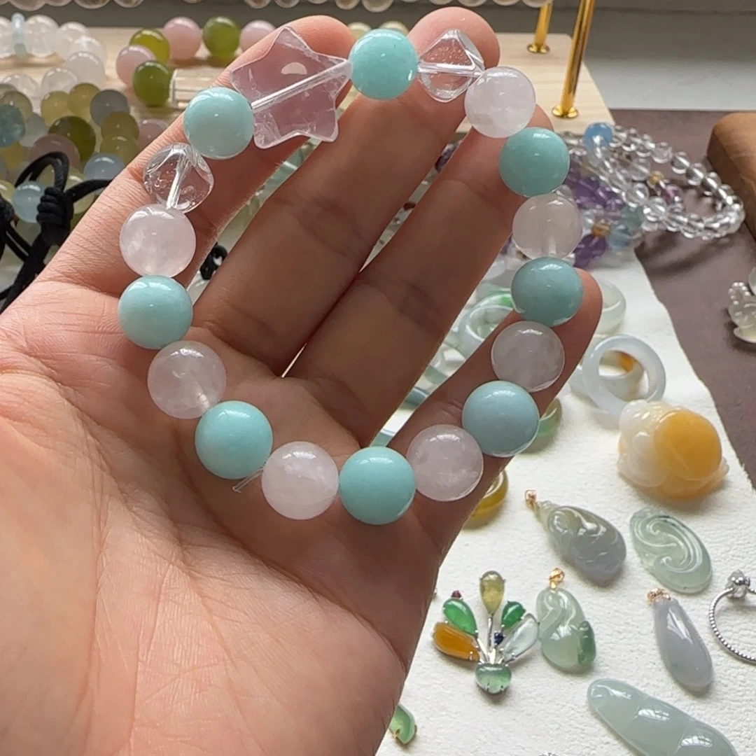 水晶颈饰合金小星星