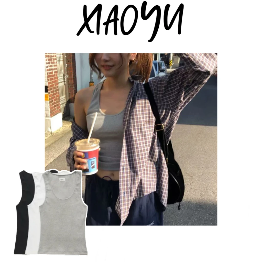 【八家U领背心】S韩系大U领实穿背心显瘦大弹力随身叠搭外穿女