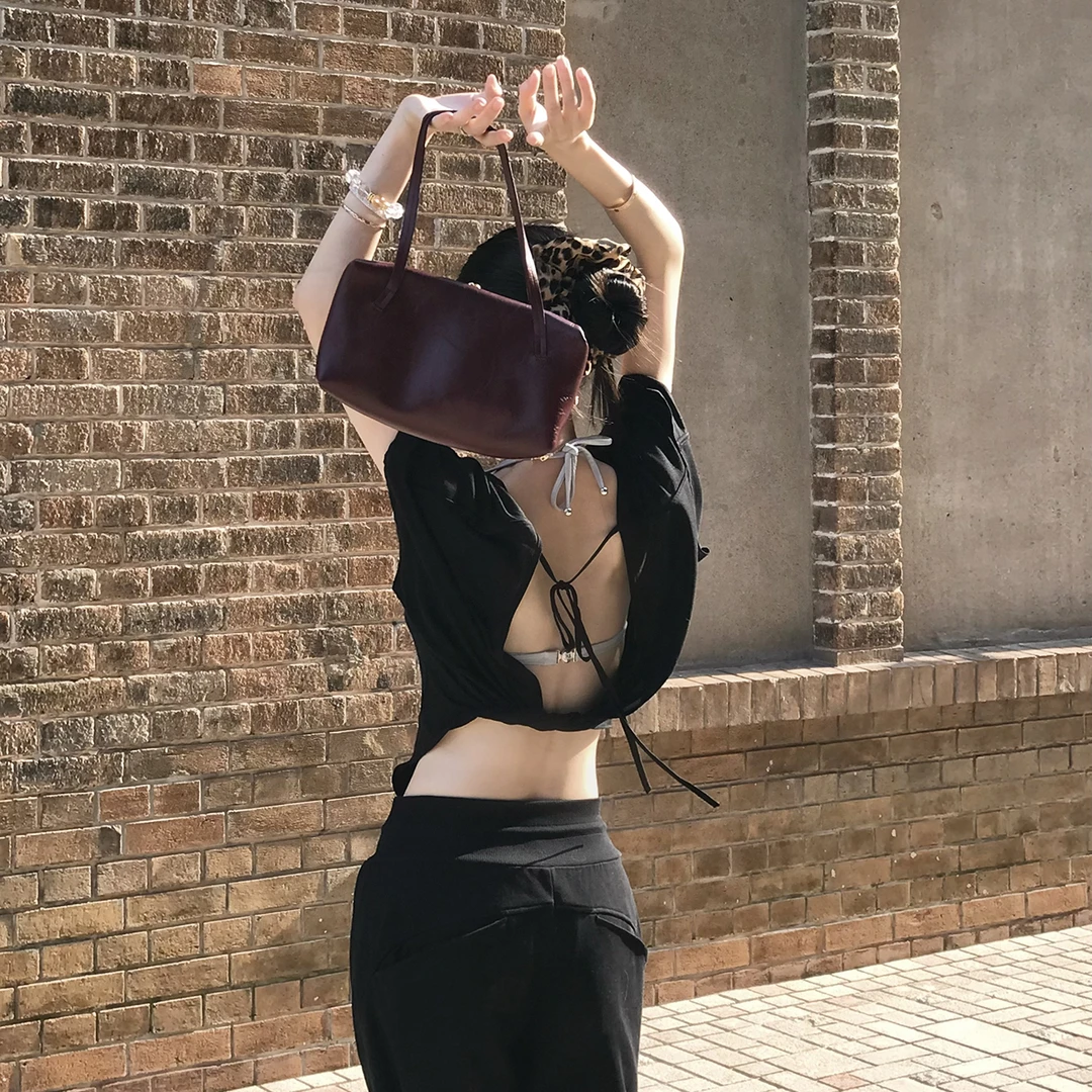 FBB limit 100莱赛尔可调节系带性感露背T恤蝙蝠袖上衣女D253718A