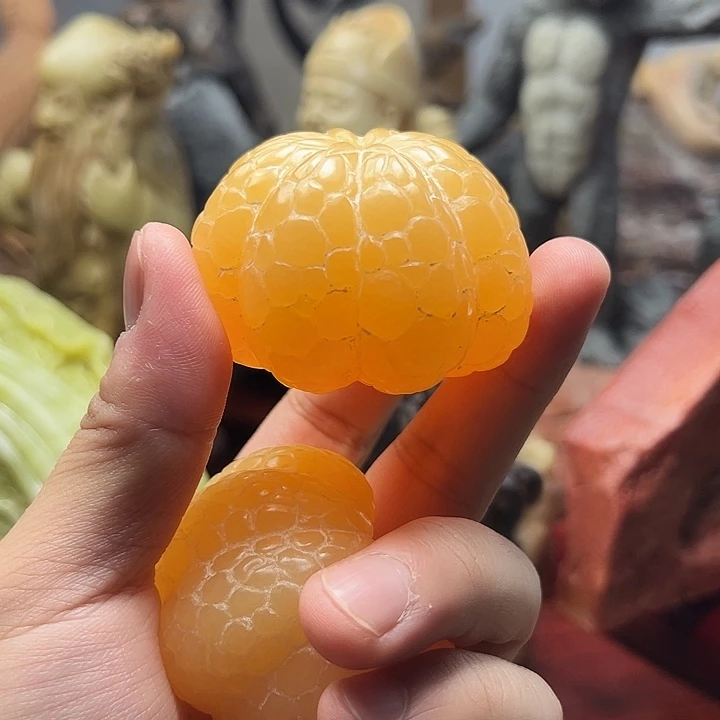 辽宁石橘子手把件