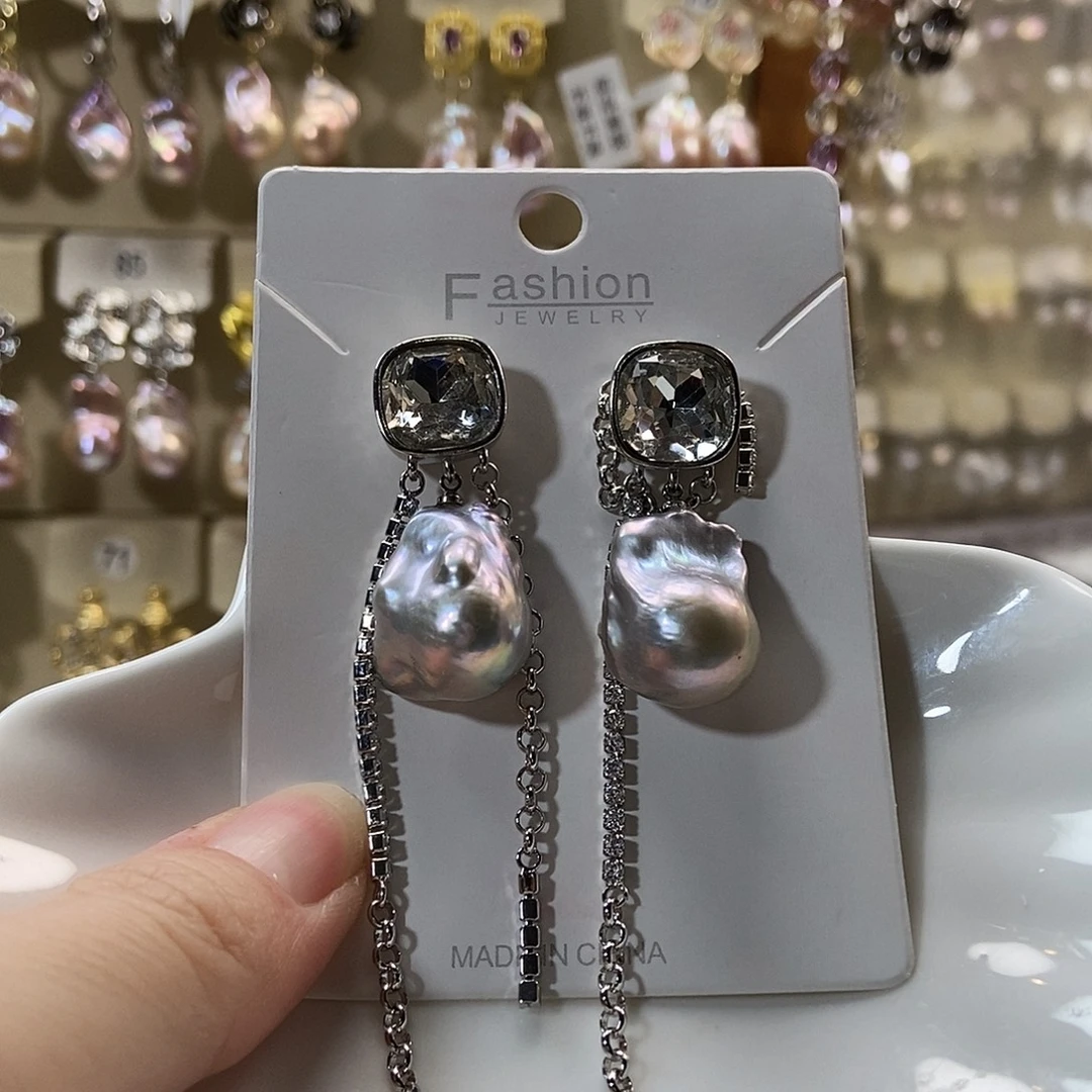 合金颈饰淡水珍珠特价耳饰4141