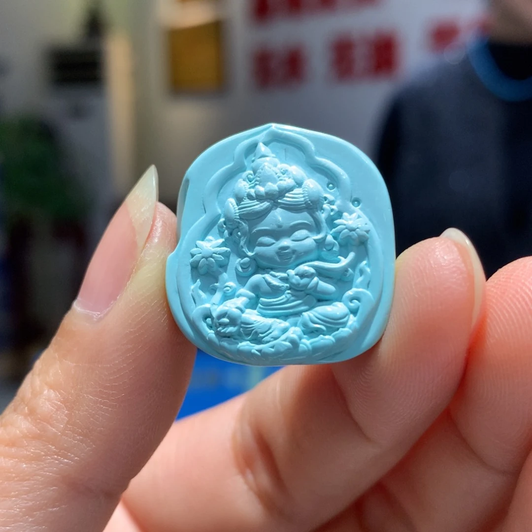 未镶嵌绿松石吊坠