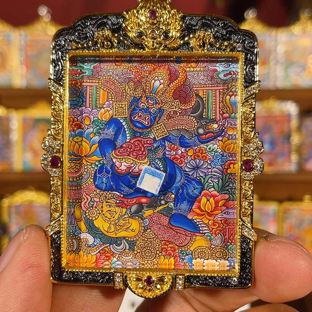 黑财神热贡小唐卡