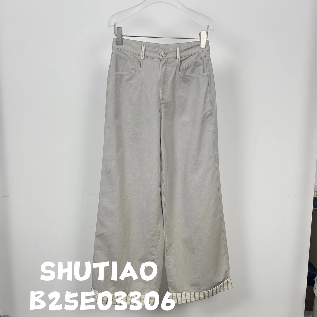 【SHUTIAO】2025夏季：新款小众设计款裤子B25E03306