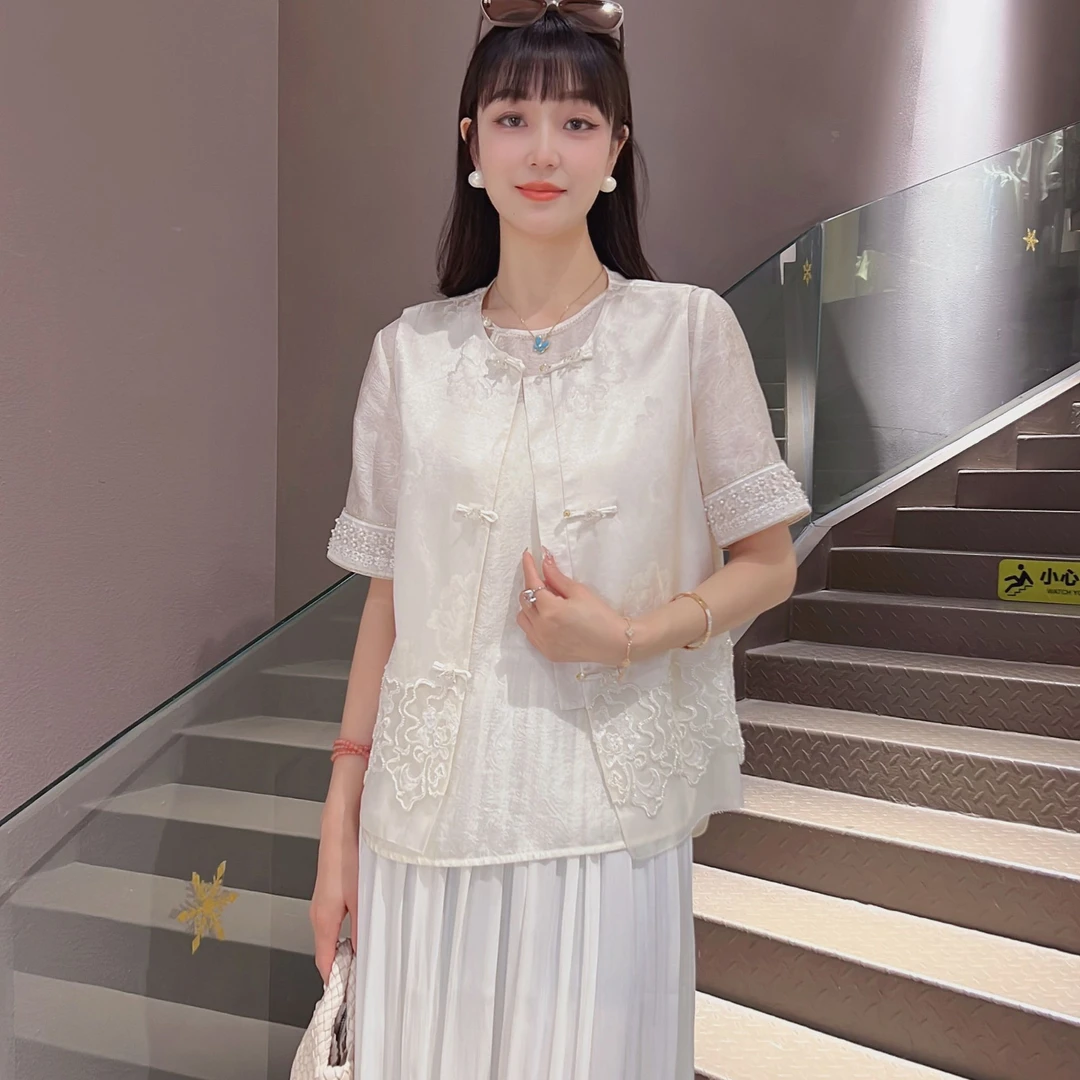 《秀秀定制》《芷若》时尚夏季国风新中式气质网红百搭显瘦马甲4819