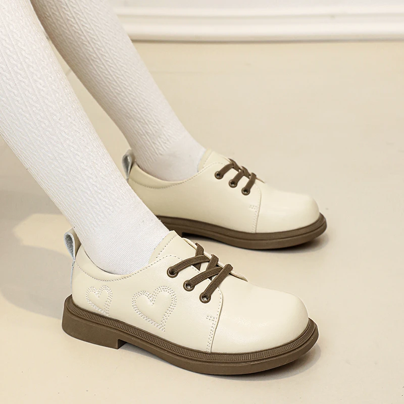 女童小皮鞋真皮软底2025春秋新款公主单鞋时尚百搭皮鞋儿童演出鞋