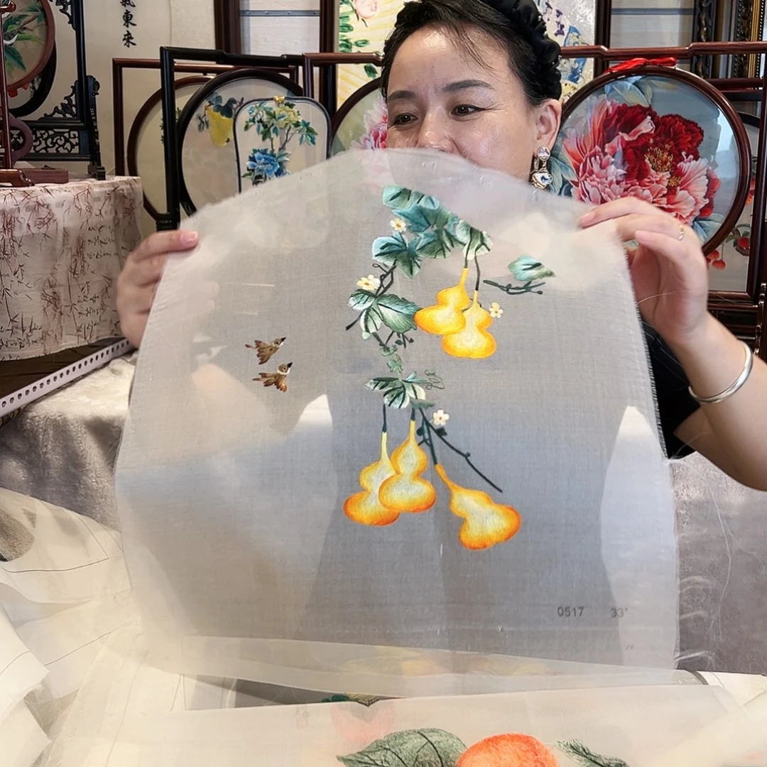 织绣苏绣绣片35单面