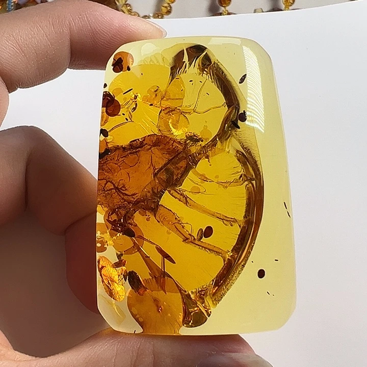 未镶嵌颈饰琥珀（花珀）