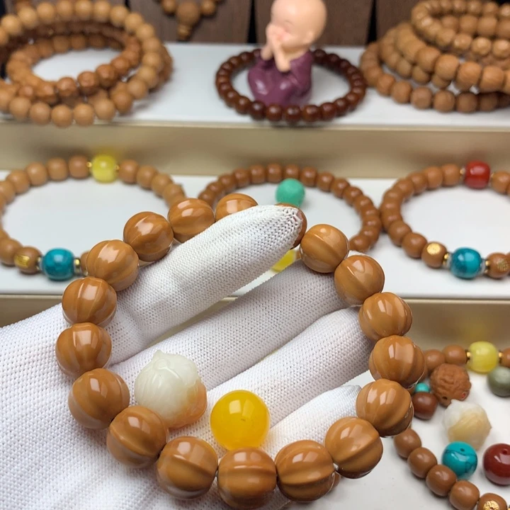 不***人猴头核桃手串猴头全品无暇鲨鱼背手串