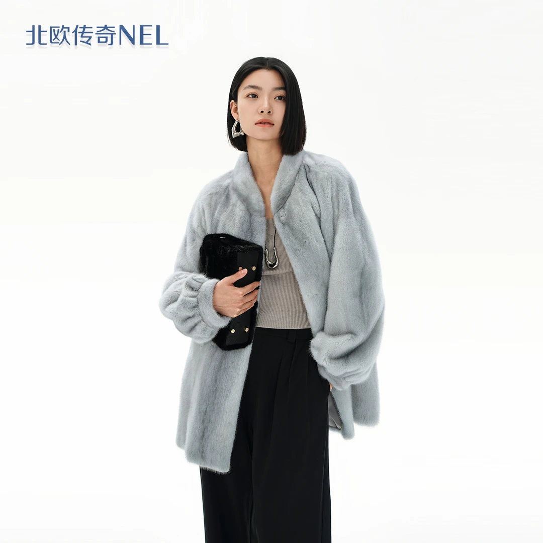 nazi进口短二母貂哥本哈根紫标水貂外套3076北欧传奇皮草