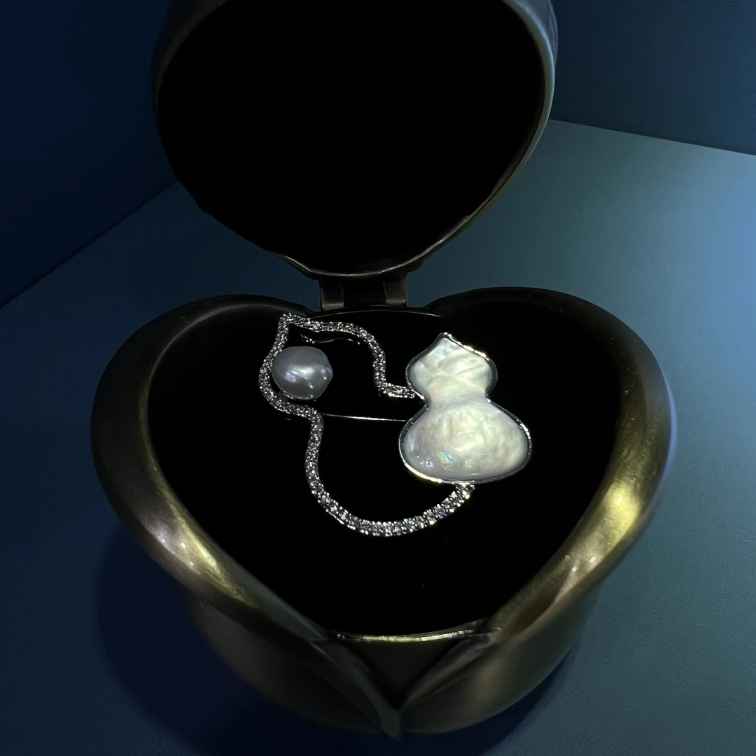 极光野生keshi珍珠福禄胸针7-10mm多样发货发其一