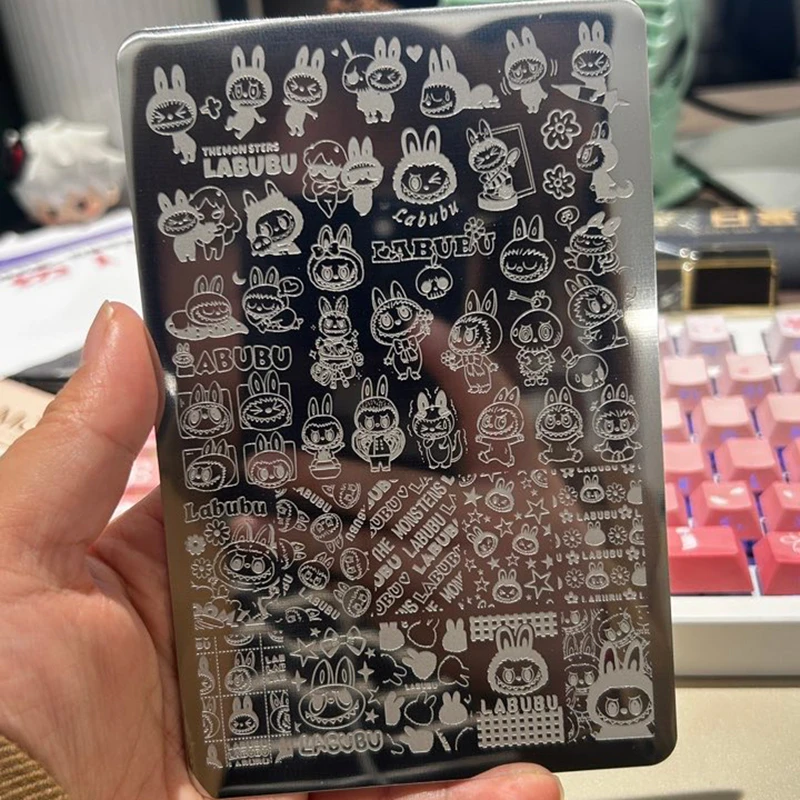 KaSi美甲印花转印钢板拉卜卜可爱有趣爆款钢板