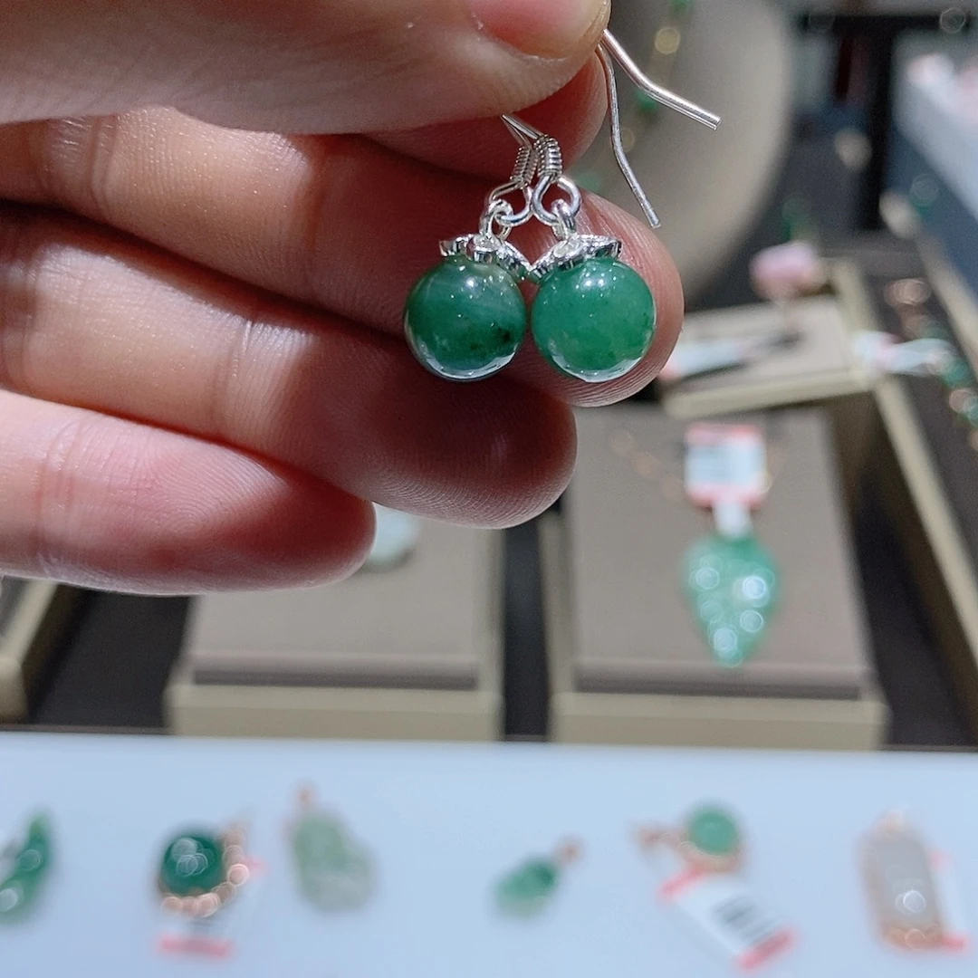 独山玉银S925镶嵌吊坠