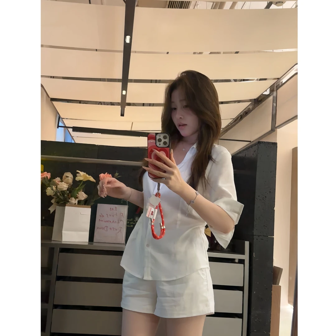 沐沐专属【智性氧气感】天丝亚麻老钱百搭短裤