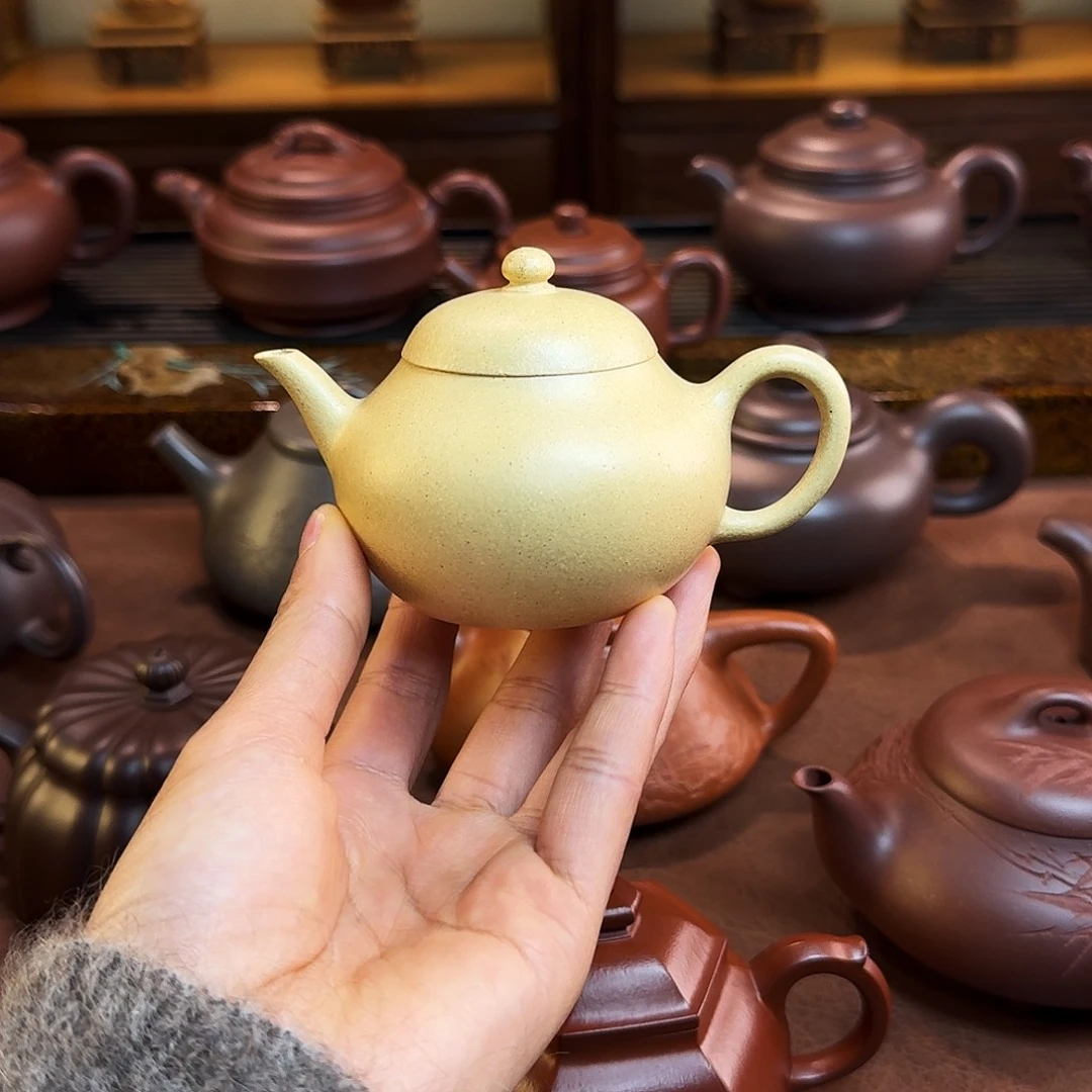 紫砂茶壶梨型，本绿