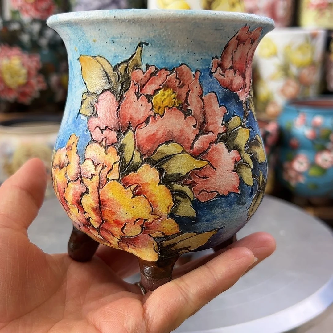 景德镇陶瓷花盆景德镇陶瓷hua p