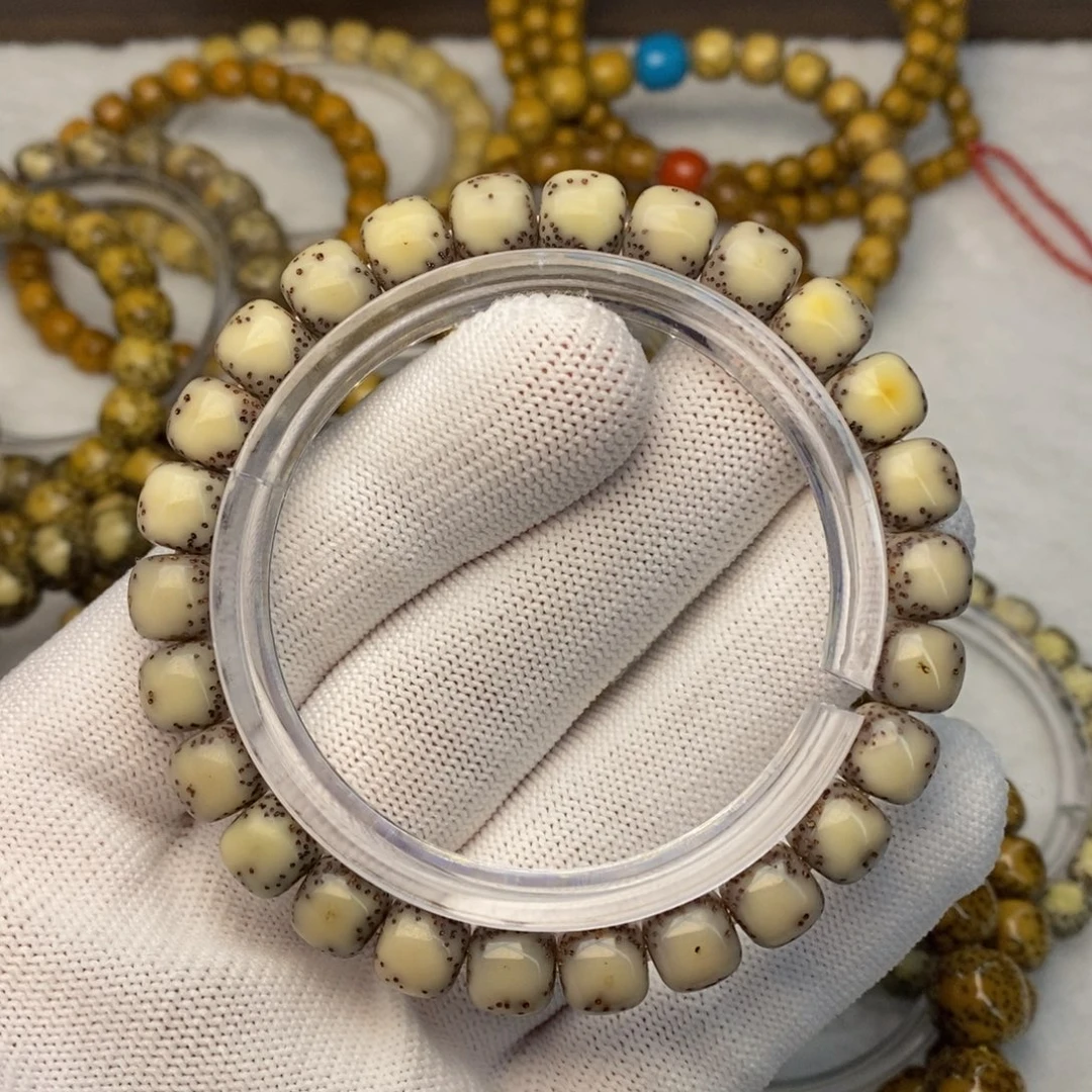 青****星月菩提手串9-8半壁双留白