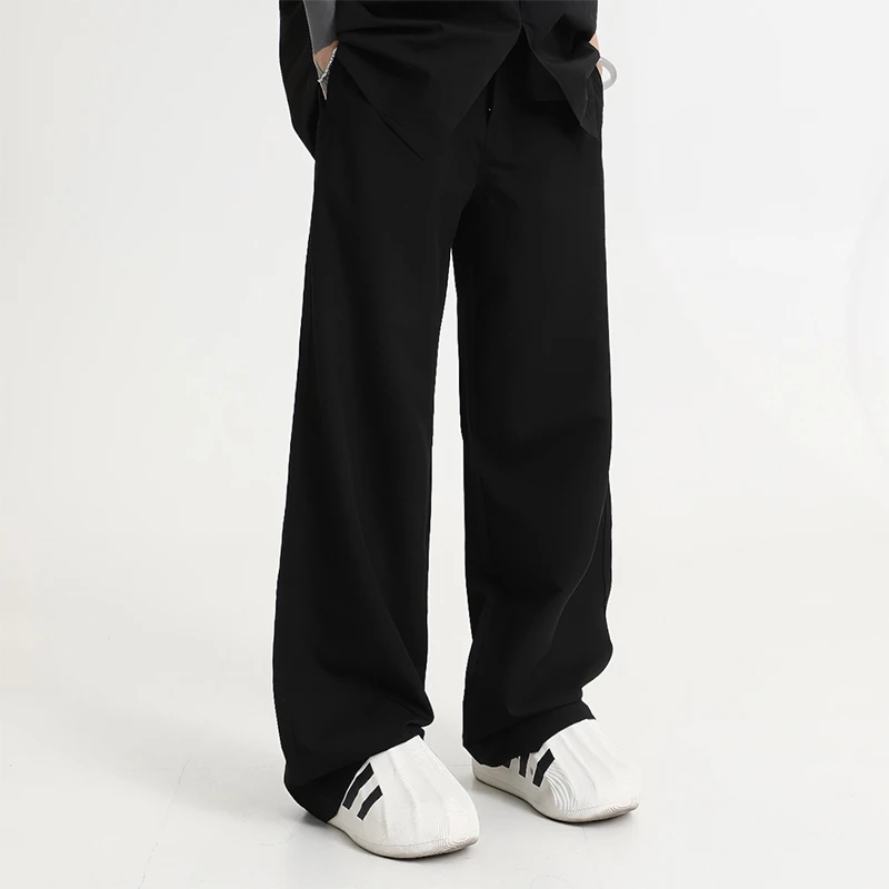 潮牌美式cleanfit微喇裤子男女高级感直筒宽松垂感休闲夏季薄西裤