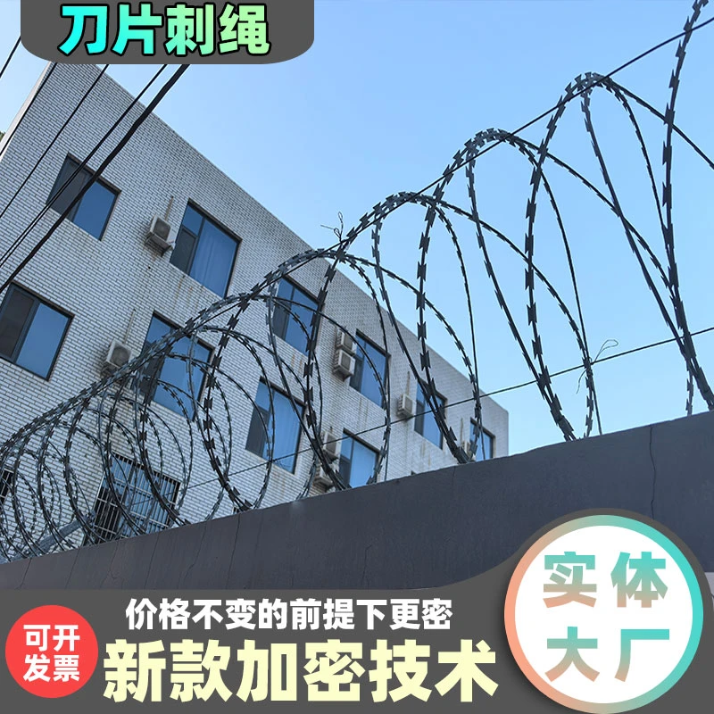刀片刺绳铁丝围栏网批发厂家直销防护栏网围墙栏不锈钢滚笼防护网