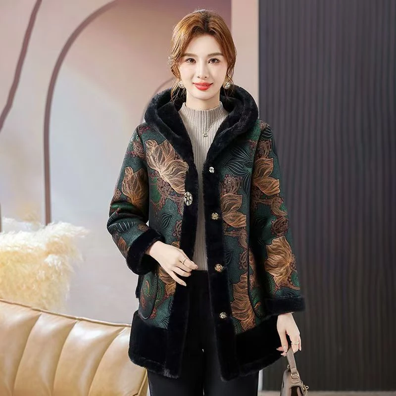 7768-秋冬新款妈妈装上衣时尚减龄保暖显瘦妈妈装外套【拉5楼西】