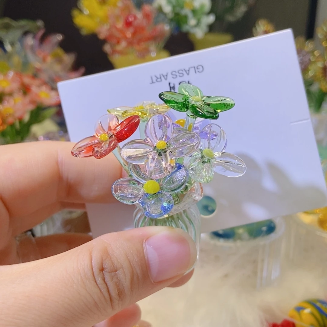 琉璃七色花摆件摆件