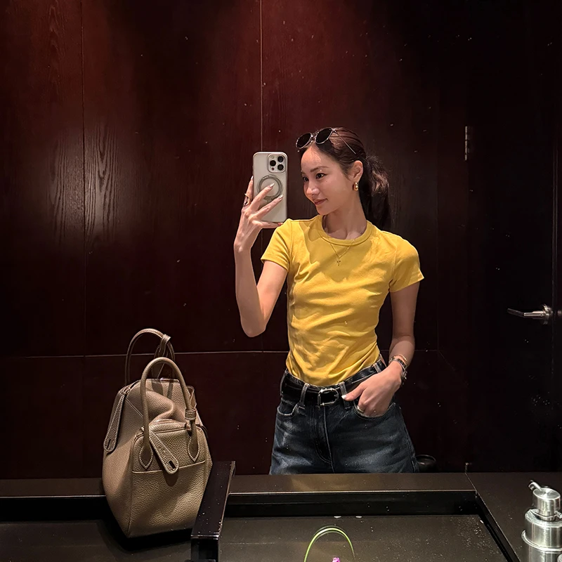 靠谱。【显瘦正肩T】新款修身百搭基础短袖T恤KP250455