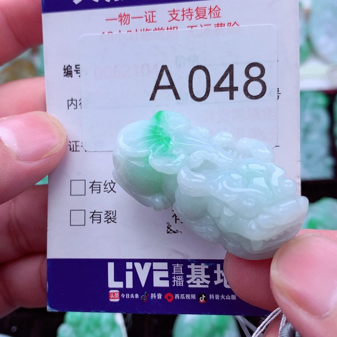 翡翠未镶嵌吊坠(不含链)