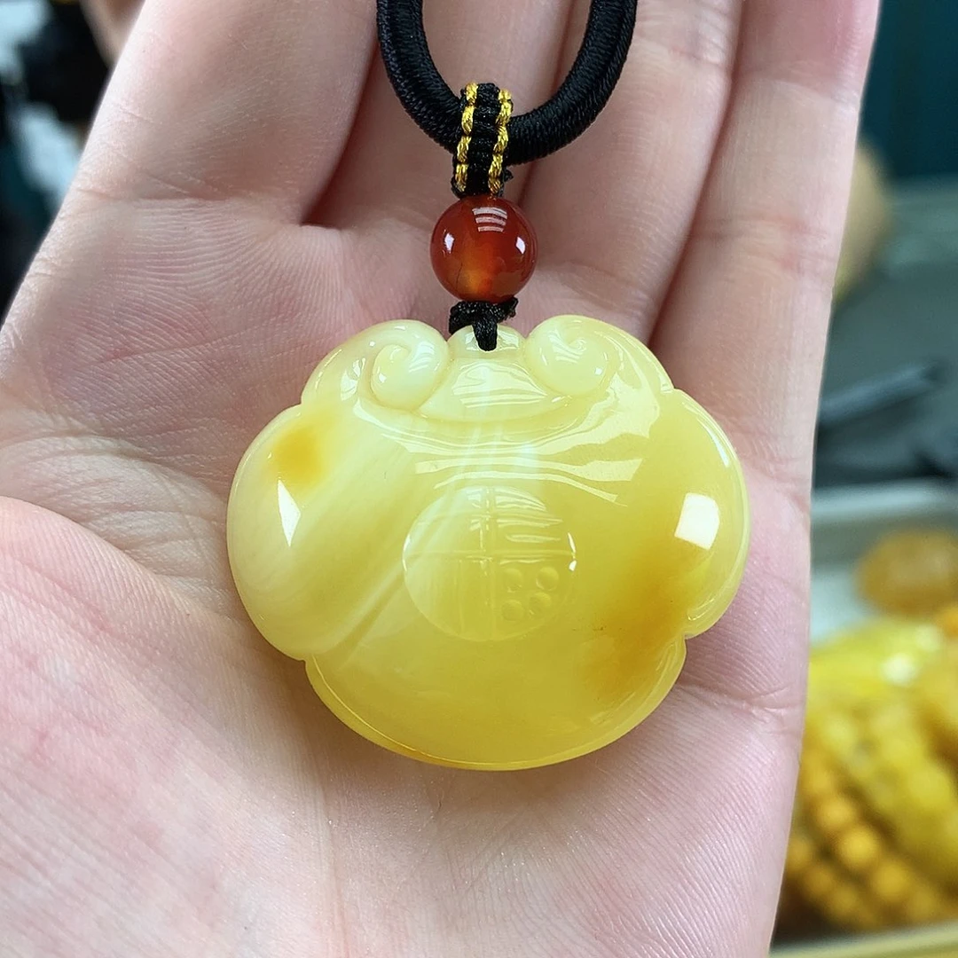 未镶嵌琥珀裸石如意锁