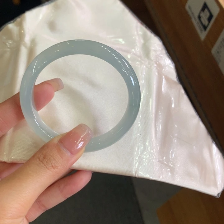 翡翠未镶嵌手镯53圈口